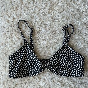 Black and White polka dot bikini top Blackbough